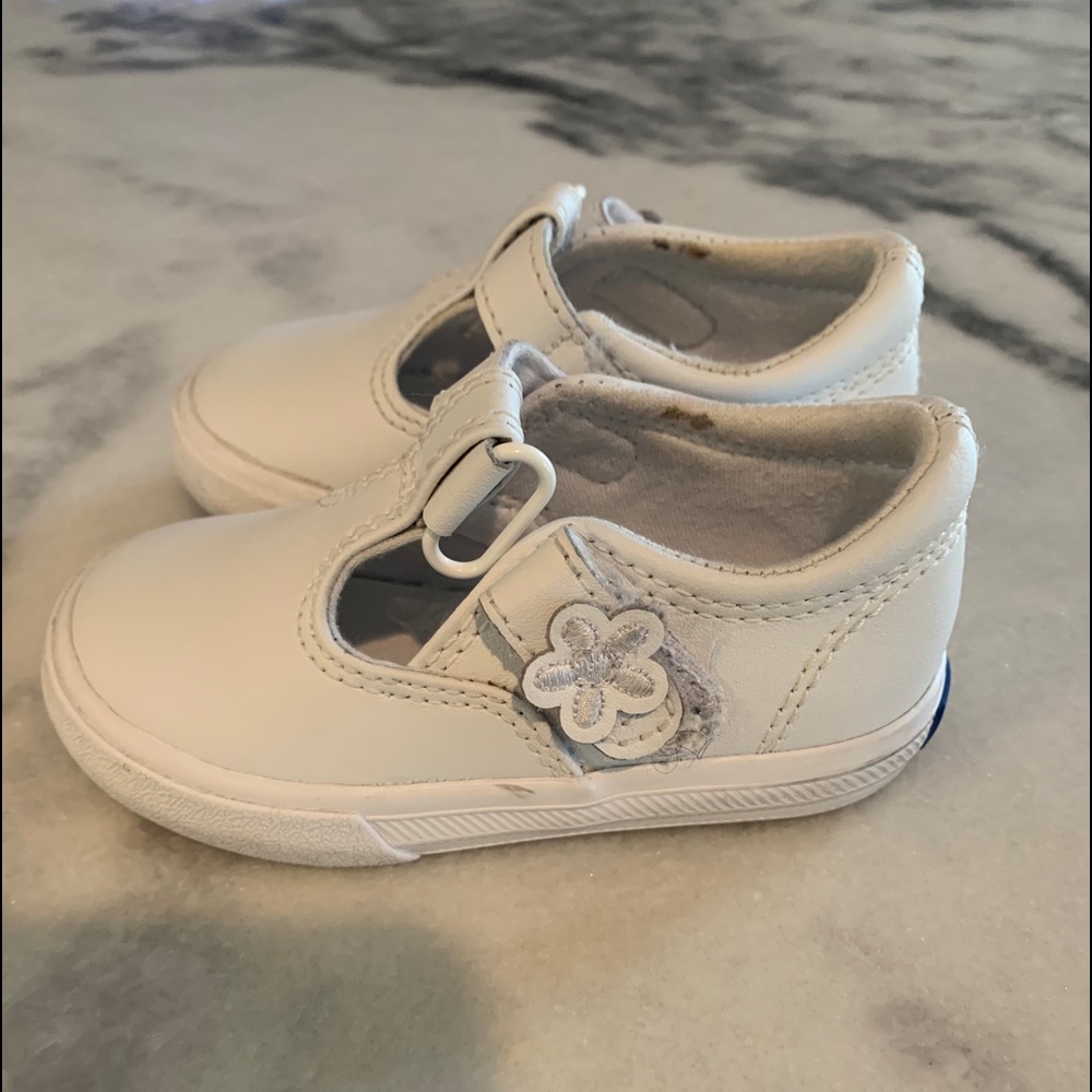 White Keds (Daphne T Strap) Sz. 5 . Sz. 7 is sold.